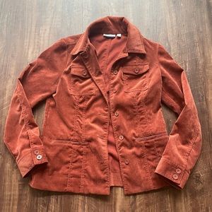 Croft&Barrow rustic orange corduroy fitted blazer jacket!